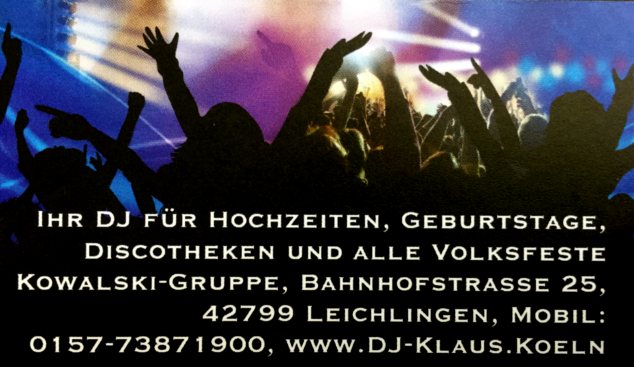 DJ Klaus Karte INT